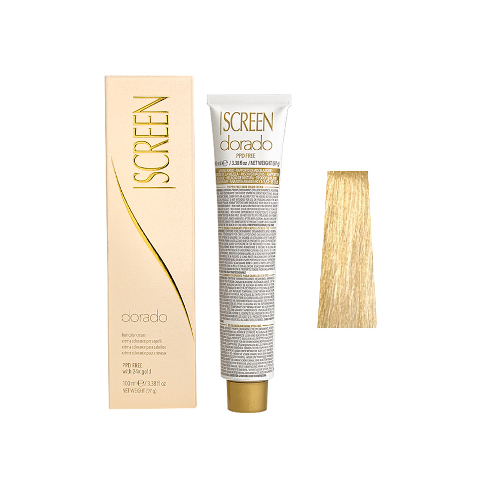 Крем-фарба для волосся перманентна з 24-каратним золотом SCREEN Dorado SSN (12.0) Natural Super Lightener, 100 ml - 1